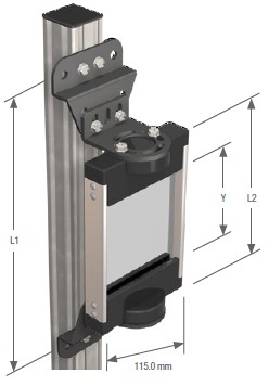 Banner Engineering Corner Mirror for heavy-duty applications; stainless steel; 375mm reflective area